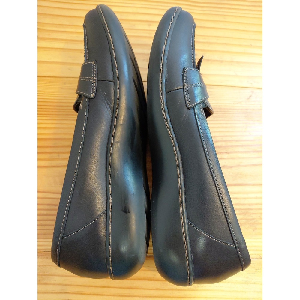 Clarks Ashland Comfort Loafer Flat Shoes Black Leather Tassel US 12 Narrow - Picture 6 of 8
